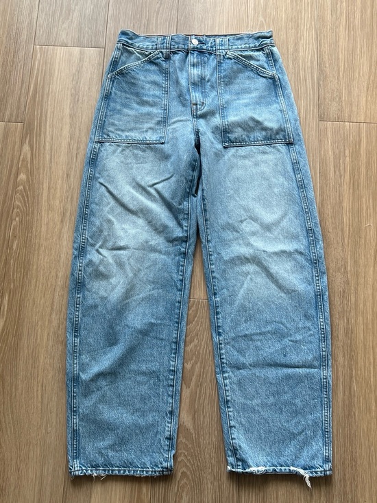Madewell Denim - Madewell the balloon Light blue wide leg denim jeans #denim #baggy